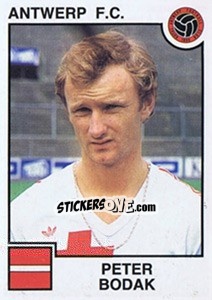 Sticker Peter Bodak - Football Belgium 1984-1985 n. 38 - Panini