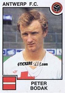 Figurina Peter Bodak - Football Belgium 1984-1985 - Panini