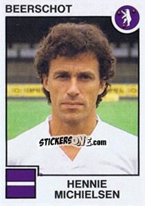 Sticker Hennie Michielsen - Football Belgium 1984-1985 - Panini