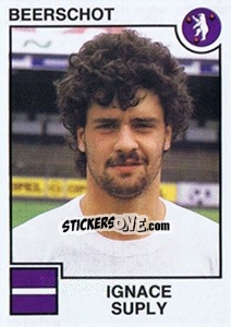 Sticker Ignace Suply - Football Belgium 1984-1985 - Panini