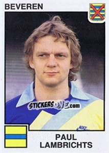 Sticker Paul Lambrichts - Football Belgium 1984-1985 n. 61 - Panini