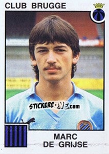 Sticker Marc de Grijse - Football Belgium 1984-1985 - Panini