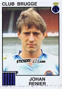 Sticker Johan Renier - Football Belgium 1984-1985 - Panini