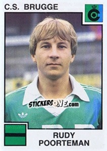 Sticker Rudy Poorteman - Football Belgium 1984-1985 - Panini