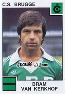 Cromo Bram van Kerkhof - Football Belgium 1984-1985 - Panini