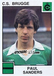 Sticker Paul Sanders - Football Belgium 1984-1985 - Panini