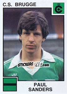 Sticker Paul Sanders - Football Belgium 1984-1985 n. 108 - Panini