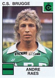 Sticker Andre Raes - Football Belgium 1984-1985 - Panini