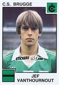 Sticker Jef Vanthournout - Football Belgium 1984-1985 - Panini