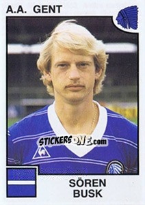 Sticker Soren Busk - Football Belgium 1984-1985 - Panini