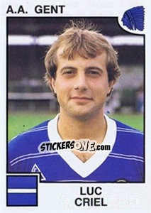 Sticker Luc Criel - Football Belgium 1984-1985 - Panini