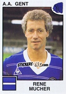 Sticker Rene Mucher - Football Belgium 1984-1985 - Panini