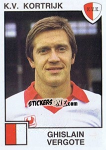 Sticker Ghislain Vergote - Football Belgium 1984-1985 - Panini