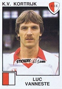 Sticker Luc Vanneste - Football Belgium 1984-1985 - Panini