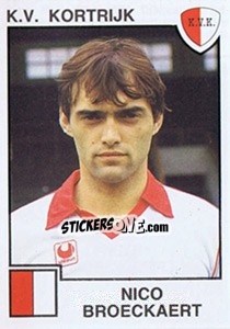 Sticker Nico Broeckaert - Football Belgium 1984-1985 - Panini