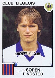 Sticker Soren Lindsted - Football Belgium 1984-1985 - Panini