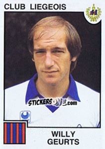 Sticker Willy Geurts - Football Belgium 1984-1985 - Panini