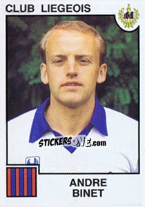 Sticker Andre Binet - Football Belgium 1984-1985 - Panini