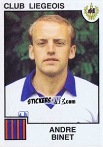 Sticker Andre Binet - Football Belgium 1984-1985 n. 166 - Panini