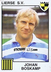 Sticker Johan Boskamp - Football Belgium 1984-1985 - Panini