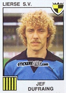 Sticker Jef Dufraing - Football Belgium 1984-1985 - Panini