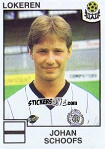Sticker Johan Schoofs - Football Belgium 1984-1985 - Panini