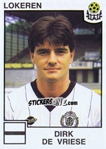 Sticker Dirk de Vriese - Football Belgium 1984-1985 - Panini