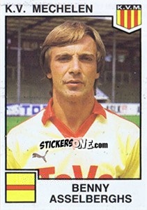 Figurina Benny Asselberghs - Football Belgium 1984-1985 - Panini