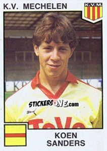 Figurina Koen Sanders - Football Belgium 1984-1985 - Panini