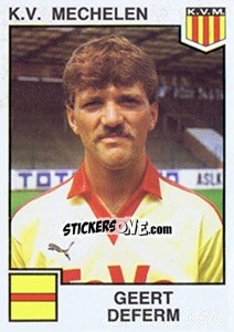 Figurina Geert Deferm - Football Belgium 1984-1985 - Panini