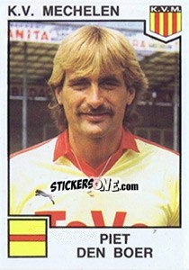 Sticker Piet den Boer - Football Belgium 1984-1985 - Panini