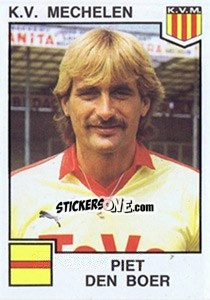 Figurina Piet den Boer - Football Belgium 1984-1985 n. 223 - Panini