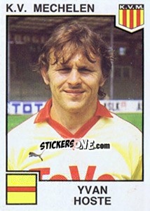 Cromo Yvan Hoste - Football Belgium 1984-1985 - Panini