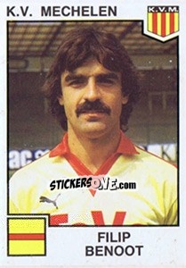 Figurina Filip Benoot - Football Belgium 1984-1985 - Panini