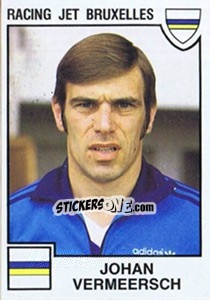 Sticker Johan Vermeersch - Football Belgium 1984-1985 - Panini