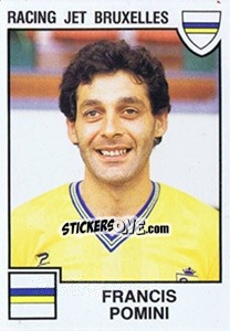 Sticker Francis Pomini - Football Belgium 1984-1985 - Panini