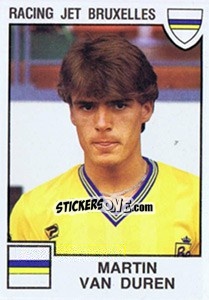 Sticker Martin van Duren - Football Belgium 1984-1985 - Panini