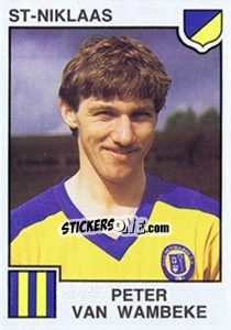 Sticker Peter van Wambeke - Football Belgium 1984-1985 - Panini