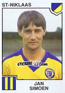 Cromo Jan Simoen - Football Belgium 1984-1985 - Panini