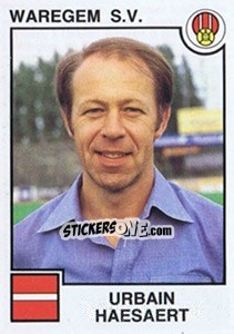 Sticker Urbain Haesaert - Football Belgium 1984-1985 n. 306 - Panini