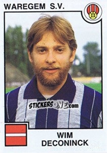Sticker Wim Deconinck - Football Belgium 1984-1985 - Panini