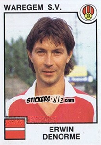 Sticker Erwin Denorme - Football Belgium 1984-1985 - Panini