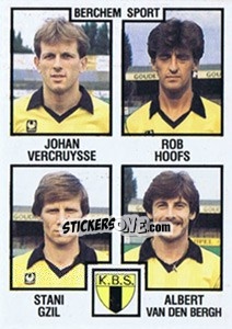 Figurina Johan Vercruysse / Rob Hoofs / Stani Gzil / Albert van den Bergh - Football Belgium 1984-1985 - Panini