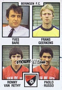 Sticker Yves Bare / Frans Geerkens / Ronny van Rethy / Paolo Russo - Football Belgium 1984-1985 - Panini