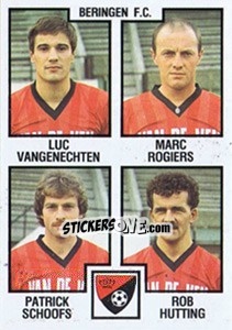 Sticker Luc Vangenechten / Marc Rogiers / Patrick Schoofs / Rob Hutting - Football Belgium 1984-1985 - Panini