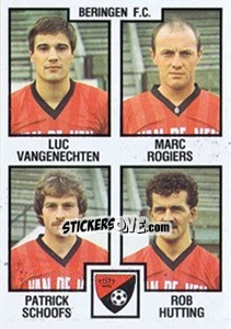 Sticker Luc Vangenechten / Marc Rogiers / Patrick Schoofs / Rob Hutting - Football Belgium 1984-1985 n. 356 - Panini