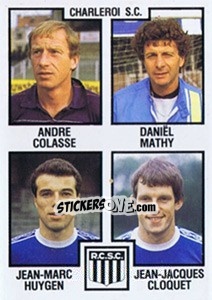Sticker Andre Colasse / Daniel Mathy / Jean-Marc Huygen / Jean-Jacques Cloquet - Football Belgium 1984-1985 n. 364 - Panini
