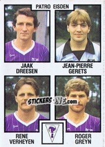 Figurina Jaak Dreesen / Jean-Pierre Gerets / Rene Verheyen / Roger Greyn - Football Belgium 1984-1985 - Panini