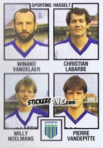 Figurina Winand Vandelaer / Christian Labarbe / Willy Noelmans / Pierre Vandepitte - Football Belgium 1984-1985 n. 386 - Panini