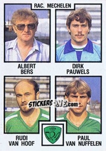 Sticker Albert Bers / Dirk Pauwels / Rudi van Hoof / Paul van Nuffelen - Football Belgium 1984-1985 - Panini